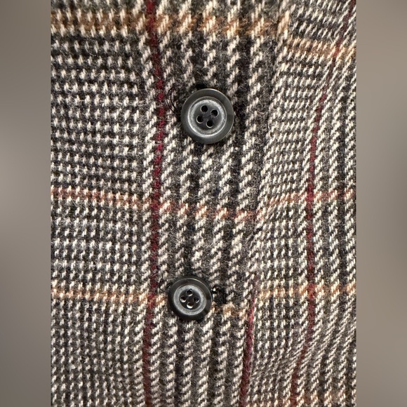Vintage 90s Tracy Evans Wool Blend Vest Women’s Size L Plaid Button Front NWT - Picture 7 of 12